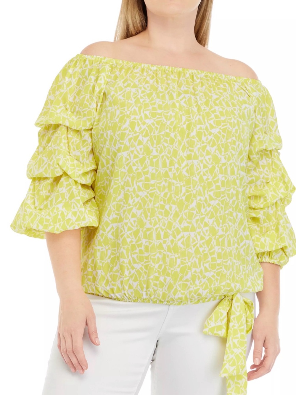 Vince Camuto Off-Shoulder Ruffle Sleeve Top M
